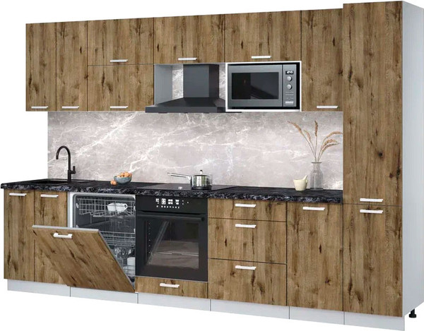 Кухонный гарнитур Интерлиния Мила Лайт 3.2-ПМ2 - фото