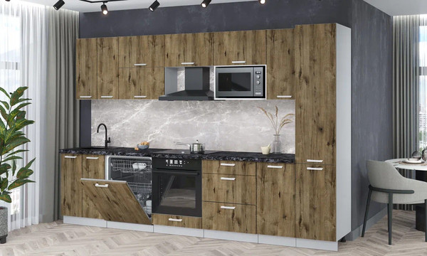 Кухонный гарнитур Интерлиния Мила Лайт 3.2-ПМ2