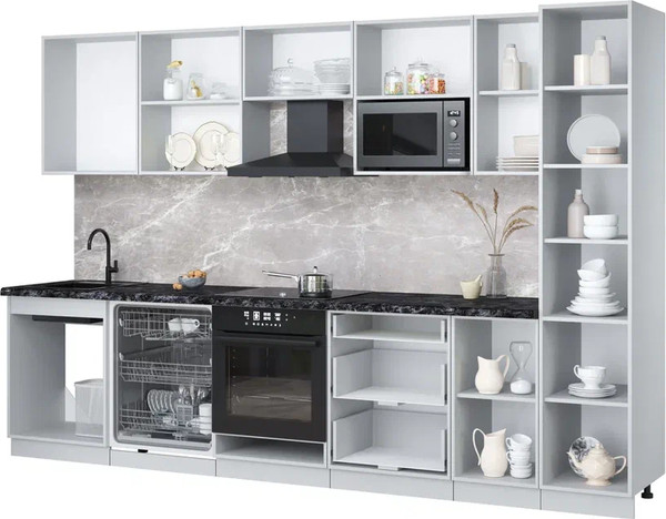 Кухонный гарнитур Интерлиния Мила Лайт 3.2-ПМ2