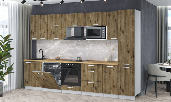 Кухонный гарнитур Интерлиния Мила Лайт 3.2-ПМ2