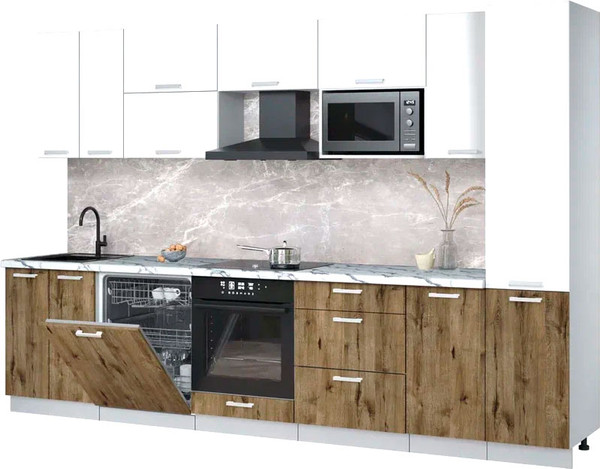 Кухонный гарнитур Интерлиния Мила Лайт 3.2-ПМ2 - фото