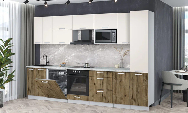 Кухонный гарнитур Интерлиния Мила Лайт 3.2-ПМ2