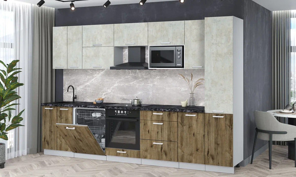 Кухонный гарнитур Интерлиния Мила Лайт 3.2-ПМ2