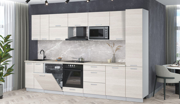 Кухонный гарнитур Интерлиния Мила Лайт 3.3-ПМ2