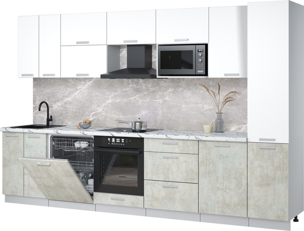 Кухонный гарнитур Интерлиния Мила Лайт 3.3-ПМ2 - фото