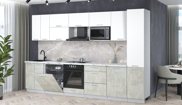 Кухонный гарнитур Интерлиния Мила Лайт 3.3-ПМ2