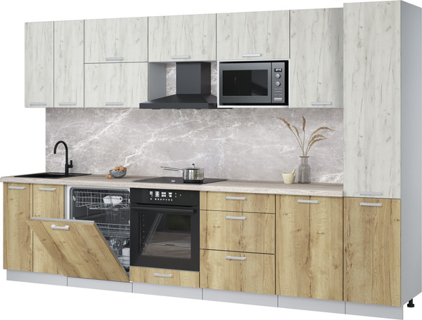 Кухонный гарнитур Интерлиния Мила Лайт 3.3-ПМ2 - фото