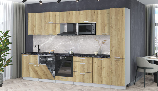 Кухонный гарнитур Интерлиния Мила Лайт 3.3-ПМ2