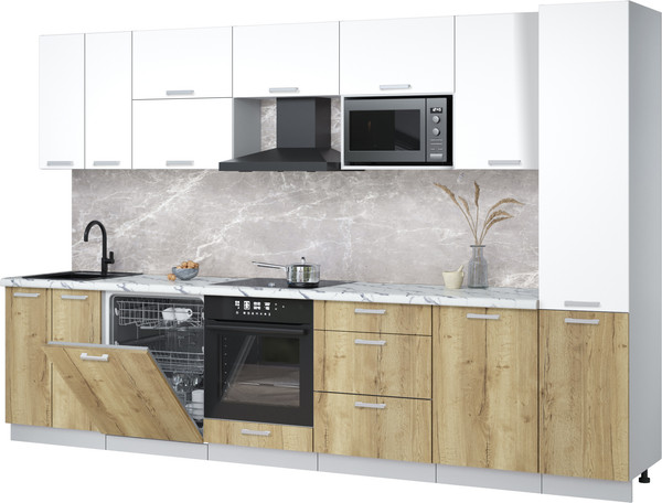 Кухонный гарнитур Интерлиния Мила Лайт 3.3-ПМ2 - фото