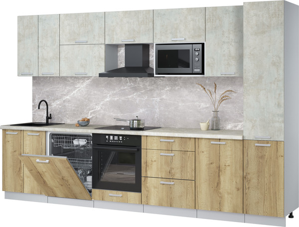 Кухонный гарнитур Интерлиния Мила Лайт 3.3-ПМ2 - фото