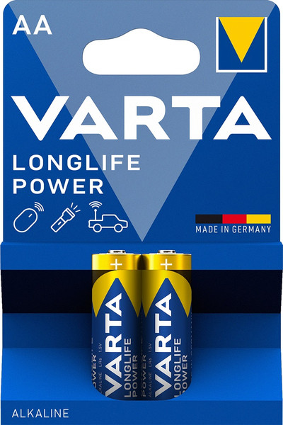 Комплект батареек Varta Longlife Power AA/LR6 Alkaline 1.5V / 4906 121 412 - фото