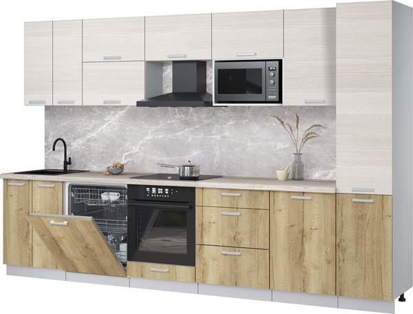 Кухонный гарнитур Интерлиния Мила Лайт 3.3-ПМ2 - фото