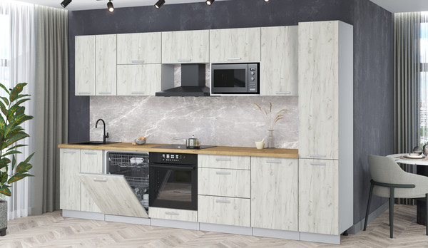 Кухонный гарнитур Интерлиния Мила Лайт 3.3-ПМ2