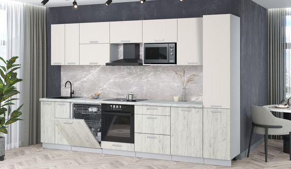 Кухонный гарнитур Интерлиния Мила Лайт 3.3-ПМ2