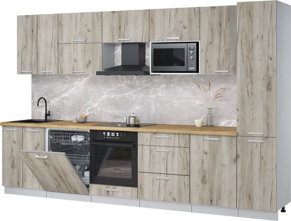 Кухонный гарнитур Интерлиния Мила Лайт 3.3-ПМ2 - фото