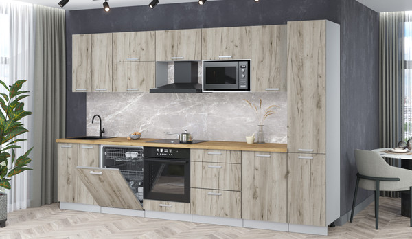 Кухонный гарнитур Интерлиния Мила Лайт 3.3-ПМ2