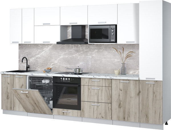 Кухонный гарнитур Интерлиния Мила Лайт 3.3-ПМ2 - фото