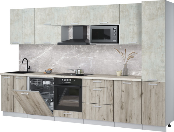 Кухонный гарнитур Интерлиния Мила Лайт 3.3-ПМ2 - фото