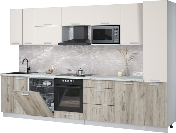 Кухонный гарнитур Интерлиния Мила Лайт 3.3-ПМ2 - фото