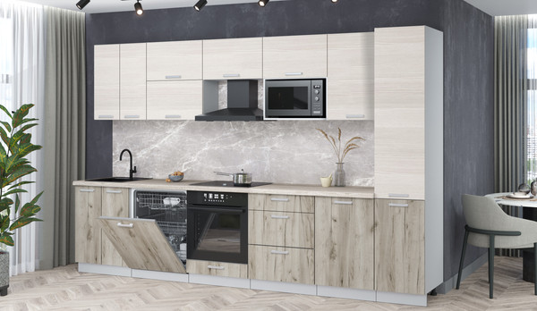 Кухонный гарнитур Интерлиния Мила Лайт 3.3-ПМ2