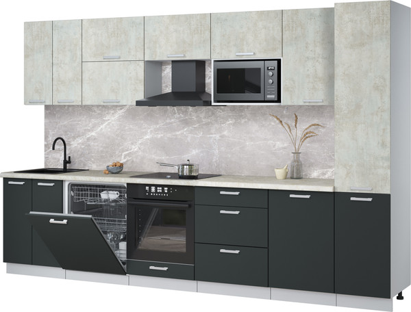 Кухонный гарнитур Интерлиния Мила Лайт 3.3-ПМ2 - фото