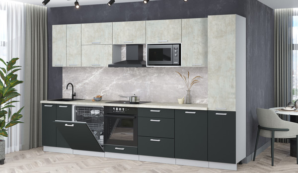 Кухонный гарнитур Интерлиния Мила Лайт 3.3-ПМ2