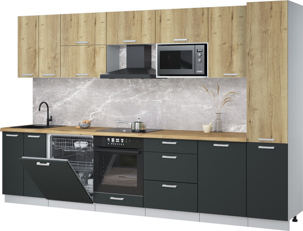 Кухонный гарнитур Интерлиния Мила Лайт 3.3-ПМ2 - фото