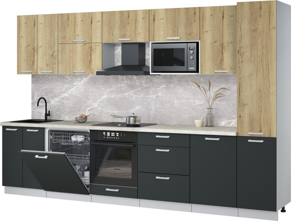 Кухонный гарнитур Интерлиния Мила Лайт 3.3-ПМ2 - фото