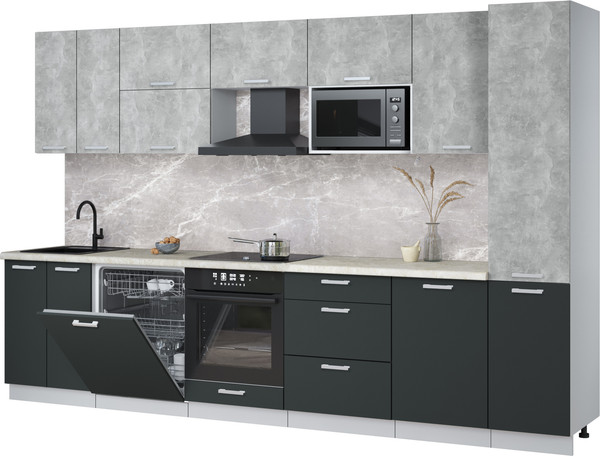 Кухонный гарнитур Интерлиния Мила Лайт 3.3-ПМ2 - фото