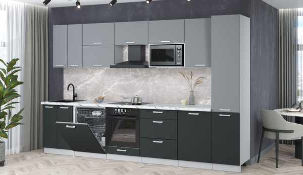 Кухонный гарнитур Интерлиния Мила Лайт 3.3-ПМ2