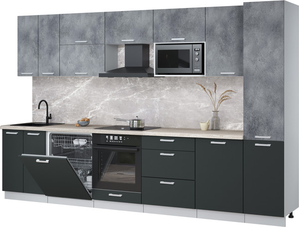 Кухонный гарнитур Интерлиния Мила Лайт 3.3-ПМ2 - фото