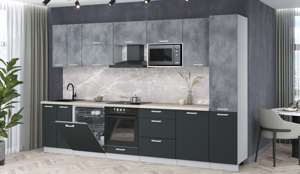 Кухонный гарнитур Интерлиния Мила Лайт 3.3-ПМ2