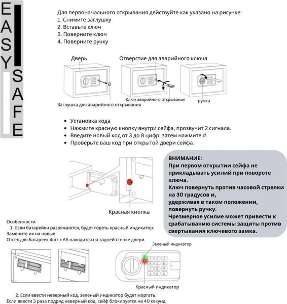 Мебельный сейф EasySafe Es20e