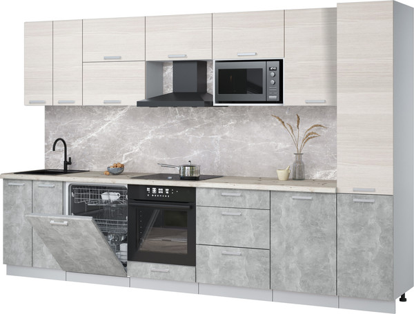 Кухонный гарнитур Интерлиния Мила Лайт 3.3-ПМ2 - фото