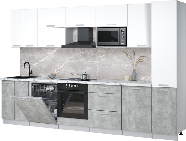 Кухонный гарнитур Интерлиния Мила Лайт 3.3-ПМ2 - фото