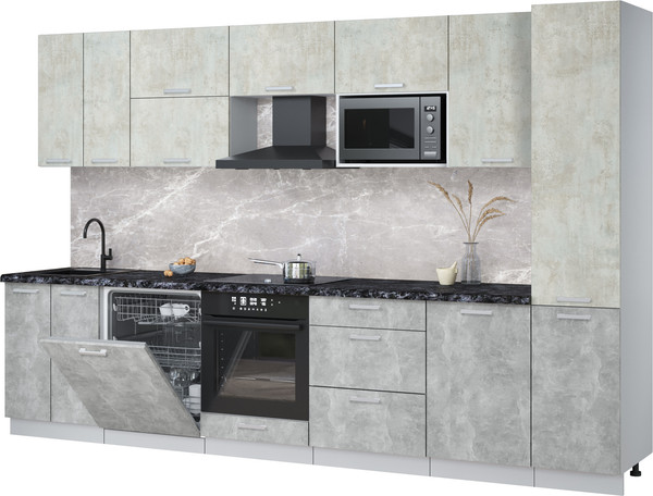 Кухонный гарнитур Интерлиния Мила Лайт 3.3-ПМ2 - фото