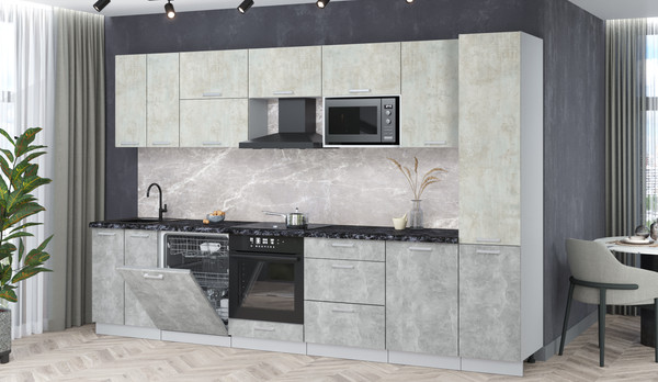 Кухонный гарнитур Интерлиния Мила Лайт 3.3-ПМ2