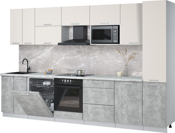 Кухонный гарнитур Интерлиния Мила Лайт 3.3-ПМ2 - фото