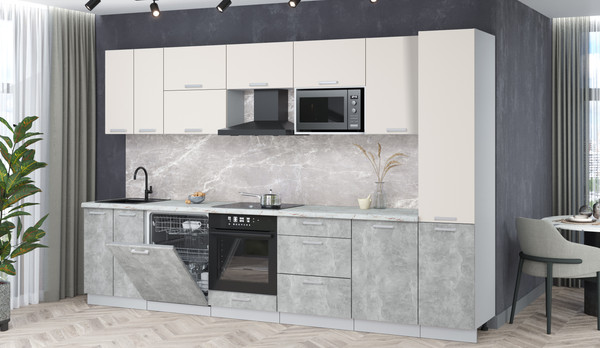 Кухонный гарнитур Интерлиния Мила Лайт 3.3-ПМ2