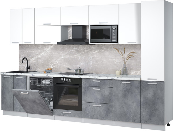 Кухонный гарнитур Интерлиния Мила Лайт 3.3-ПМ2 - фото