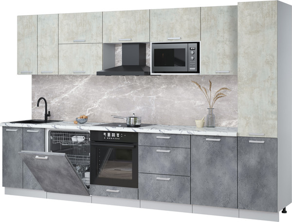 Кухонный гарнитур Интерлиния Мила Лайт 3.3-ПМ2 - фото