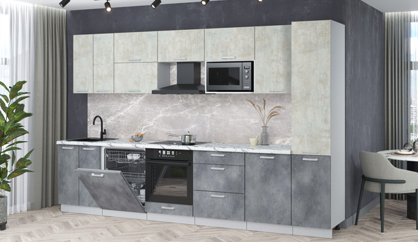 Кухонный гарнитур Интерлиния Мила Лайт 3.3-ПМ2