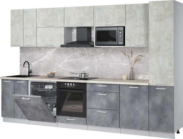 Кухонный гарнитур Интерлиния Мила Лайт 3.3-ПМ2 - фото