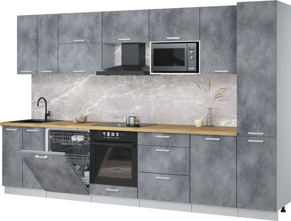 Кухонный гарнитур Интерлиния Мила Лайт 3.3-ПМ2 - фото