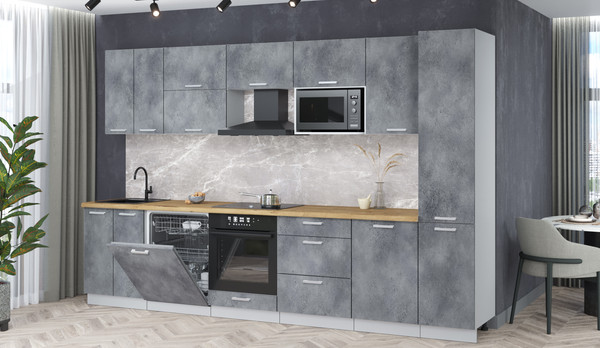 Кухонный гарнитур Интерлиния Мила Лайт 3.3-ПМ2