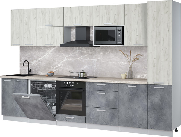 Кухонный гарнитур Интерлиния Мила Лайт 3.3-ПМ2 - фото