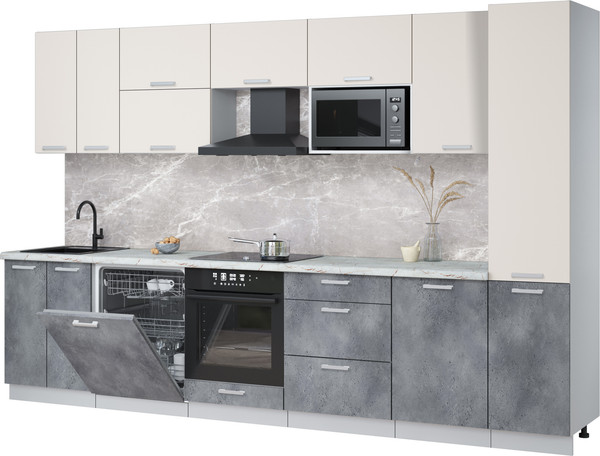 Кухонный гарнитур Интерлиния Мила Лайт 3.3-ПМ2 - фото