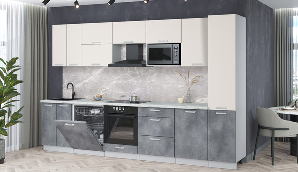 Кухонный гарнитур Интерлиния Мила Лайт 3.3-ПМ2