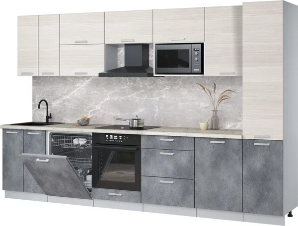 Кухонный гарнитур Интерлиния Мила Лайт 3.3-ПМ2 - фото