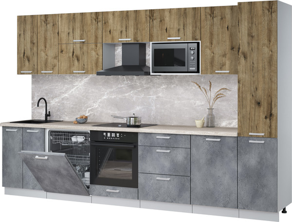 Кухонный гарнитур Интерлиния Мила Лайт 3.3-ПМ2